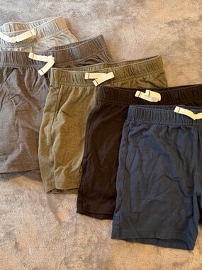 jumping beans Boys 5-Pack Pull-On Shorts - Blue, Black, Olive, Dark & Light Gray
